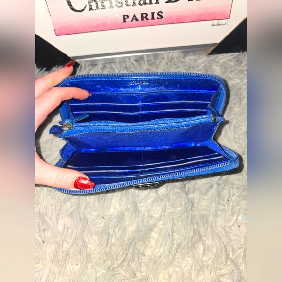 Chanel Chrome Royal Blue Silver Hardware 2014 Boy Continental Long Wallet💙(EUC) - Picture 5 of 10